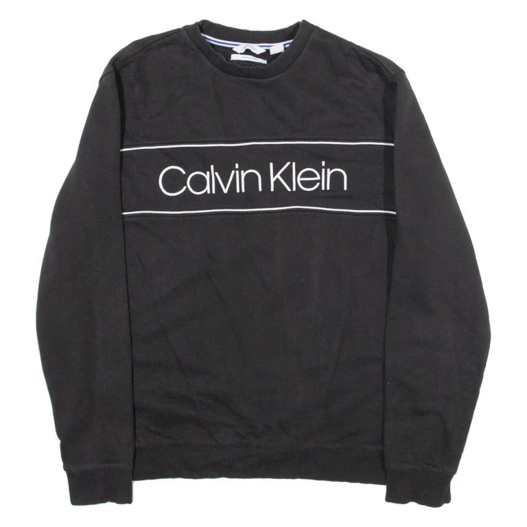 CALVIN KLEIN Soft Touch Fleece Mens Sweatshirt Black M