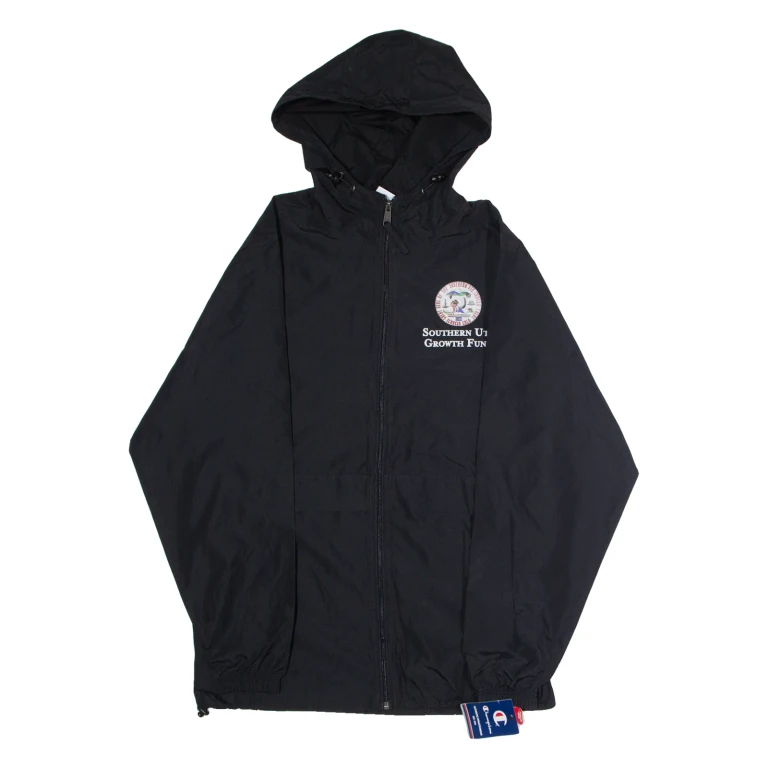 CHAMPION Southern Ute Growth Fund Mens Rain Jacket Black USA Hooded S