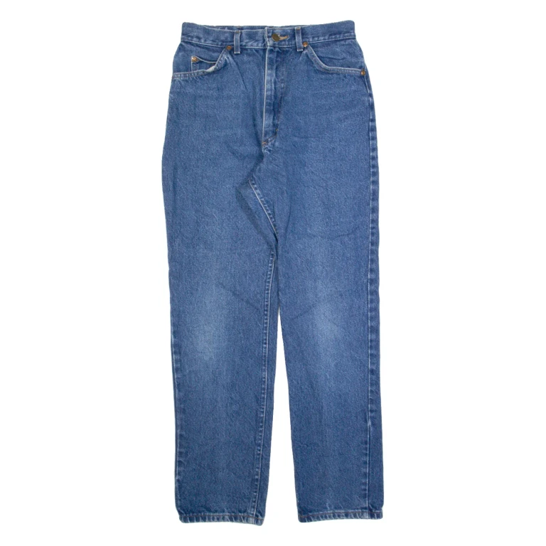 LEE Womens Jeans Blue Regular Tapered Stone Wash W26 L28