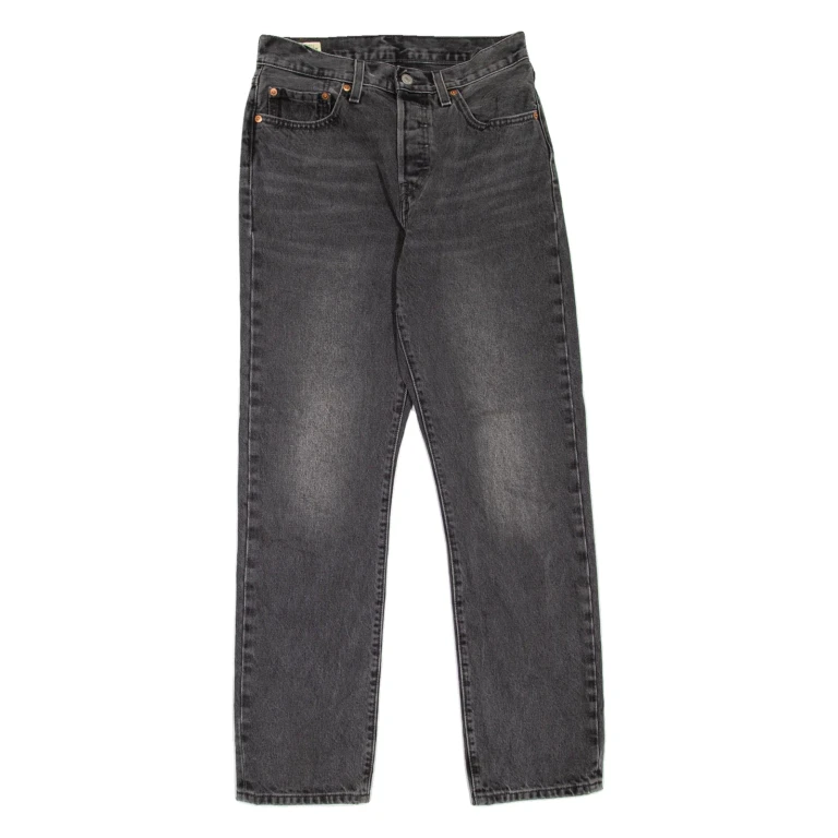 LEVI'S 501 BIG E Jeans Womens Grey Regular Straight Stone Wash W27 L30