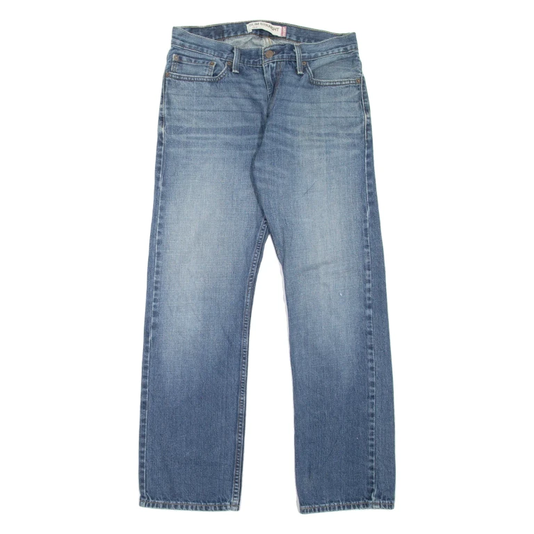 LEVI'S 514 Jeans Mens Blue Slim Straight Stone Wash W32 L30