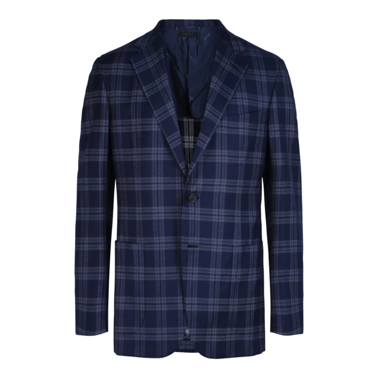 Single-Breasted Plaid Blazer