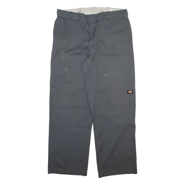 DICKIES Mens Trousers Grey Loose Straight W38 L32
