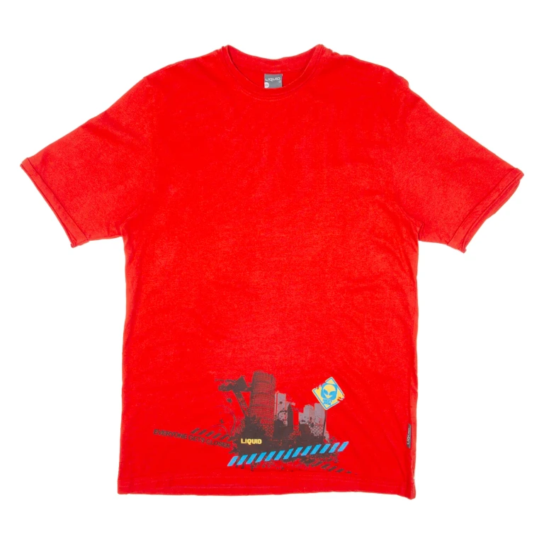 LIQUID Mens T-Shirt Red 2XL