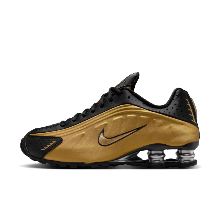 Women's Shox R4 'Black Metallic Gold' Sneakers
