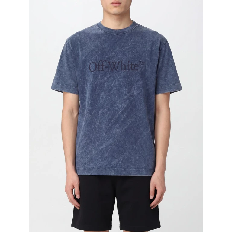 OFF-WHITE T-Shirt Men color Blue (44MAA120S26J009401)