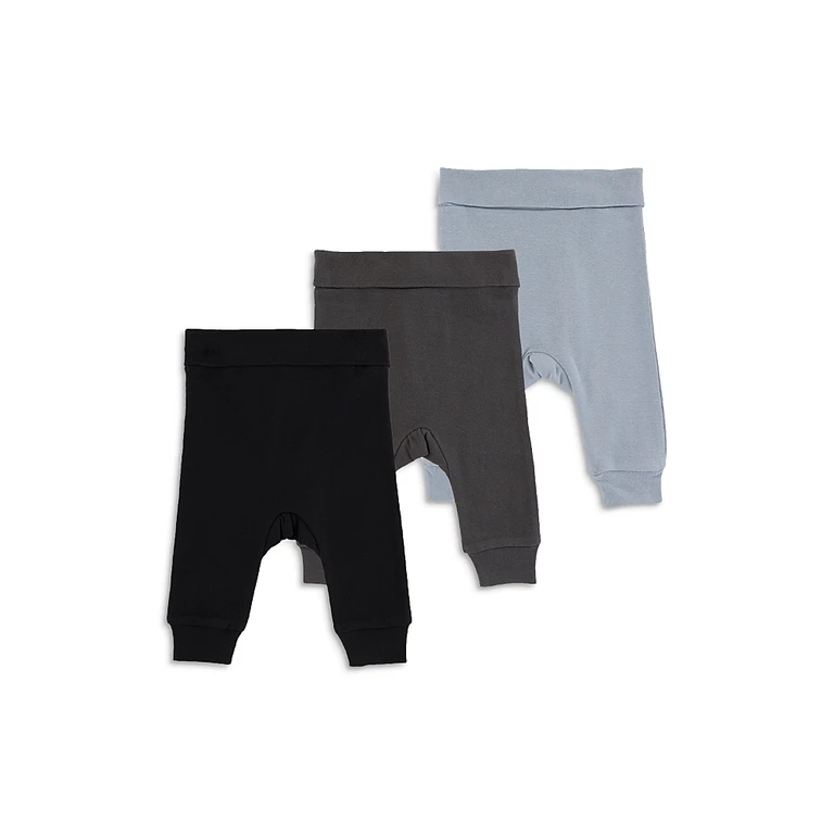 Boys' Knit Cotton Pants, 3 Pack - Baby