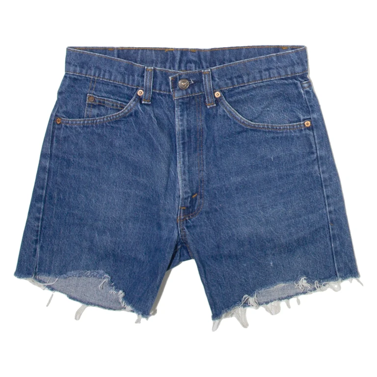 LEVI'S Orange Tab Womens Denim Shorts Black 90s M W30