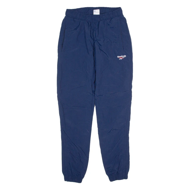 REEBOK Mesh Lined Mens Joggers Blue Tapered XS W26 L30