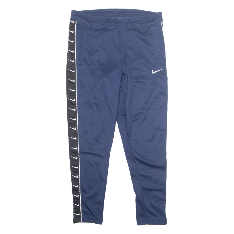NIKE Mens Track Pants Blue Skinny M W32 L28