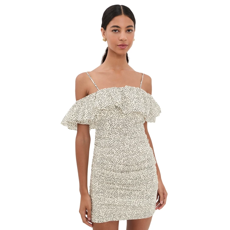 Isabel Marant Étoile Davilia Mini Dress Ecru/Black 34