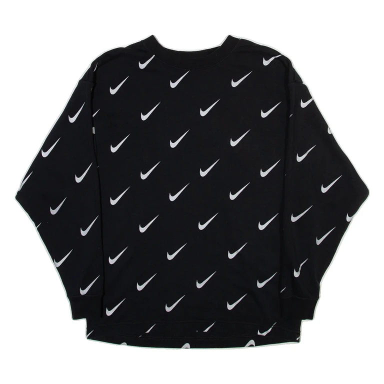 NIKE Womens Sweatshirt Black Crew Neck XS
