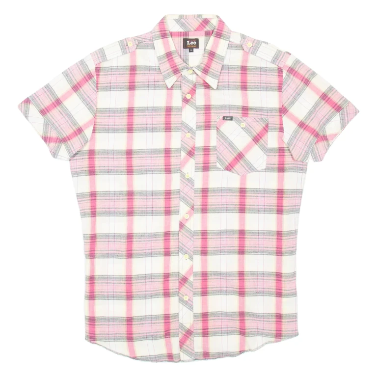 LEE Mens Shirt Pink Check XL