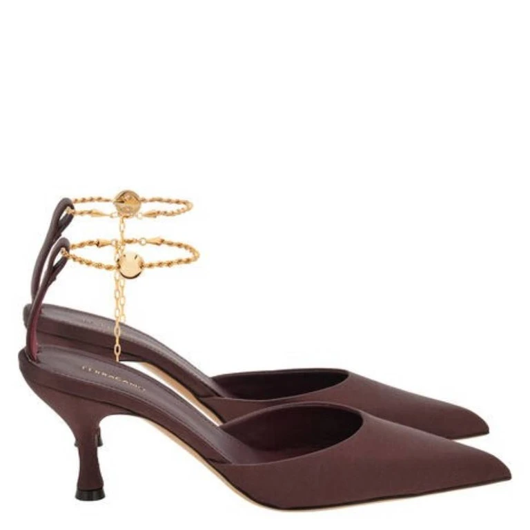 Ferragamo Dana 70 Ankle Chain Pumps