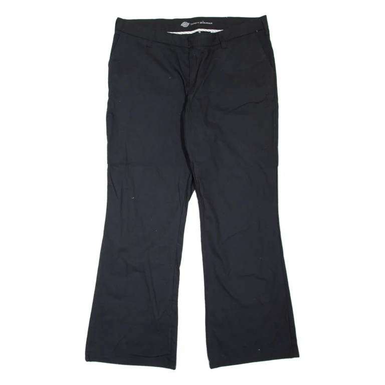 DICKIES Workwear Womens Trousers Black Slim Bootcut W38 L31