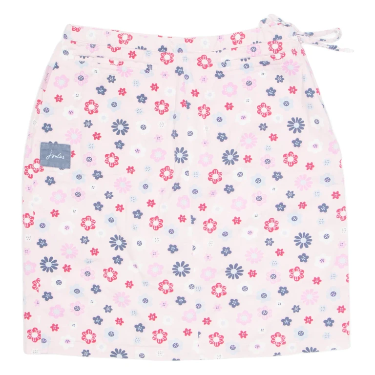 JOULES Womens Straight Skirt Pink Short Floral UK 12