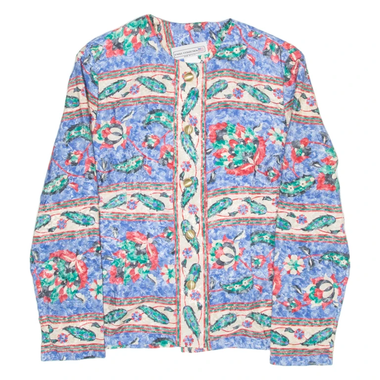 PABLO COLLECTION Womens Printed Blouse Blue Long Sleeve Floral M