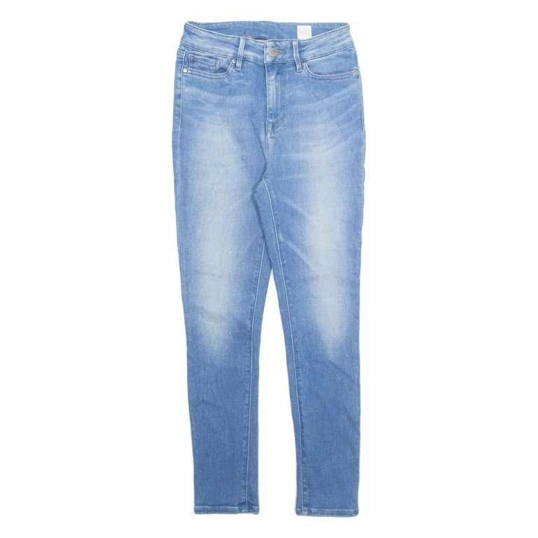 TOMMY HILFIGER Womens Jeans Blue Regular Skinny Stone Wash W24 L26