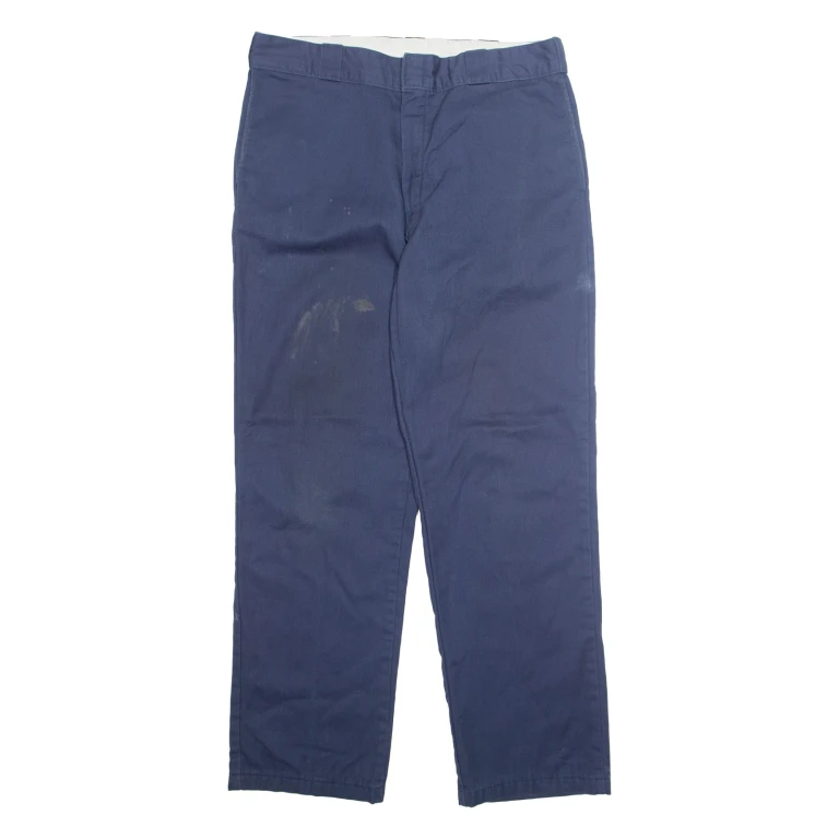 DICKIES Chino Mens Trousers Blue Regular Straight W34 L31