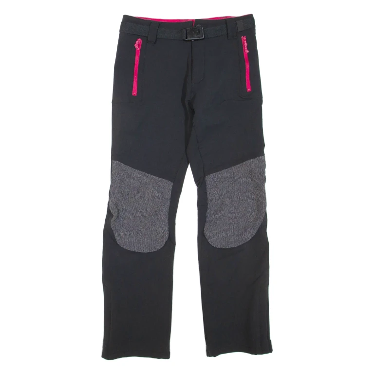 Womens Trousers Black Regular Straight W26 L27