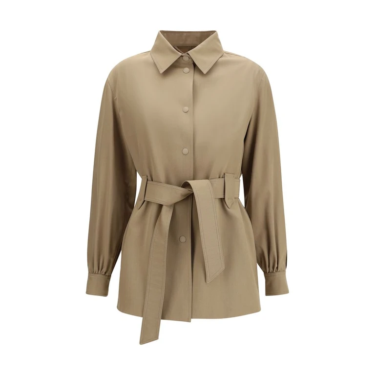 Max Mara Brown Wool Oves Aries Sleeveless Jacket Clothing - Women