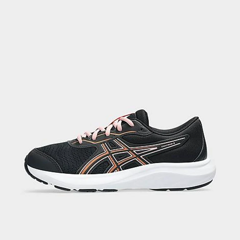 Big Kids Contend 9 Running Shoes in Black/Sun Peach Size: 3.5