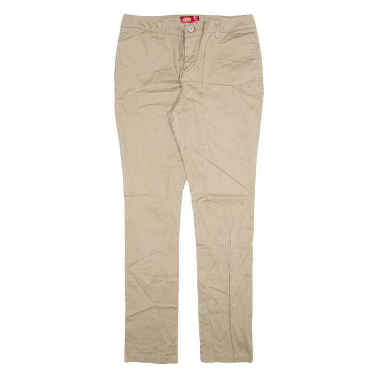 DICKIES Womens Trousers Beige Slim Skinny W30 L31