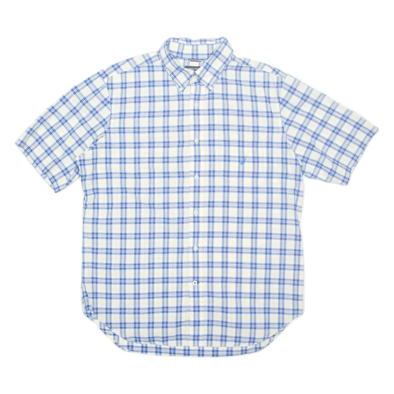 NAUTICA Mens Shirt Blue Check L