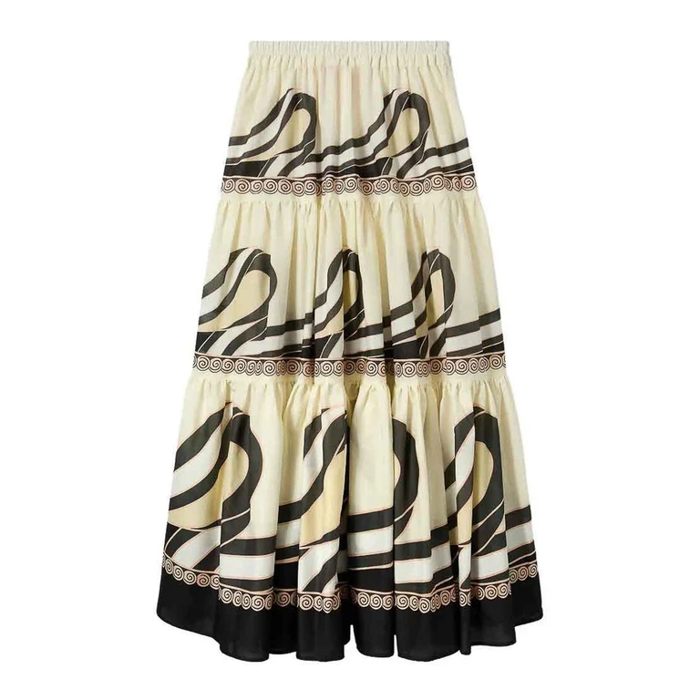 La DoubleJ Jupe Midi - Multicolore (SKI0139COT056AMB03PI02SS26PI02)