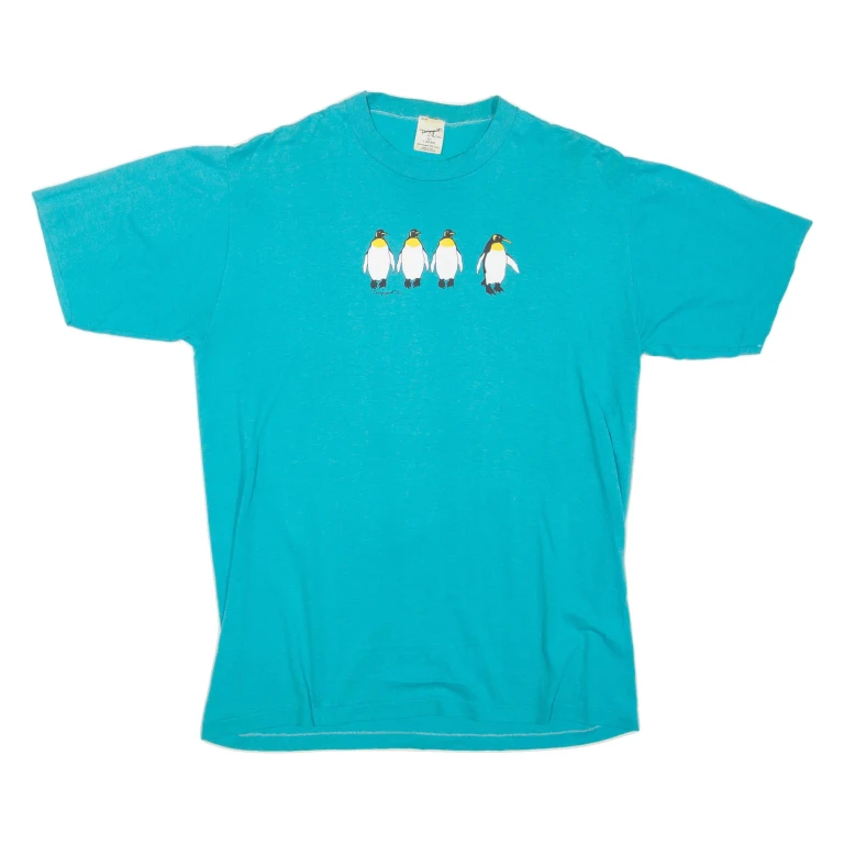 Penguin Womens T-Shirt Blue L