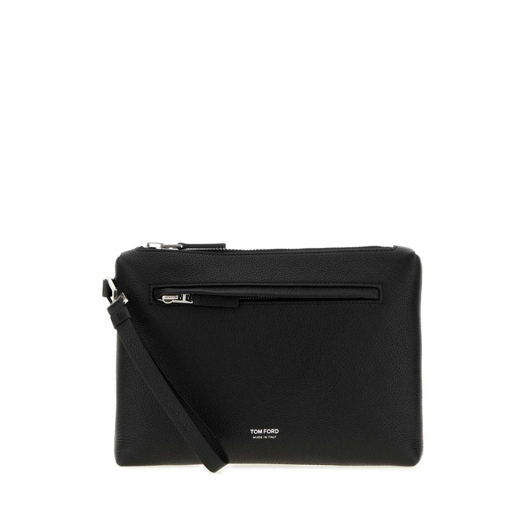 Tom Ford Black Leather Clutch - Men