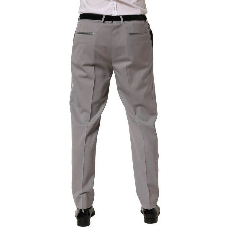 Dolce & Gabbana Gray Wool Tapered Men Dress Trouser Pants - Men