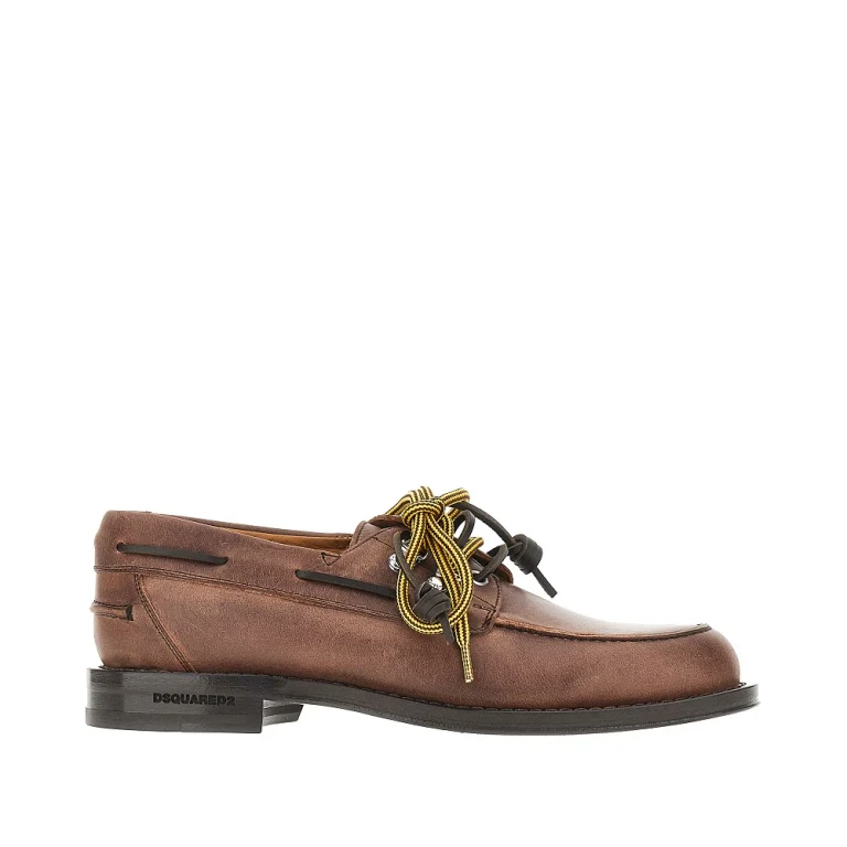 'D2 Cottage' leather boat shoes Man 40