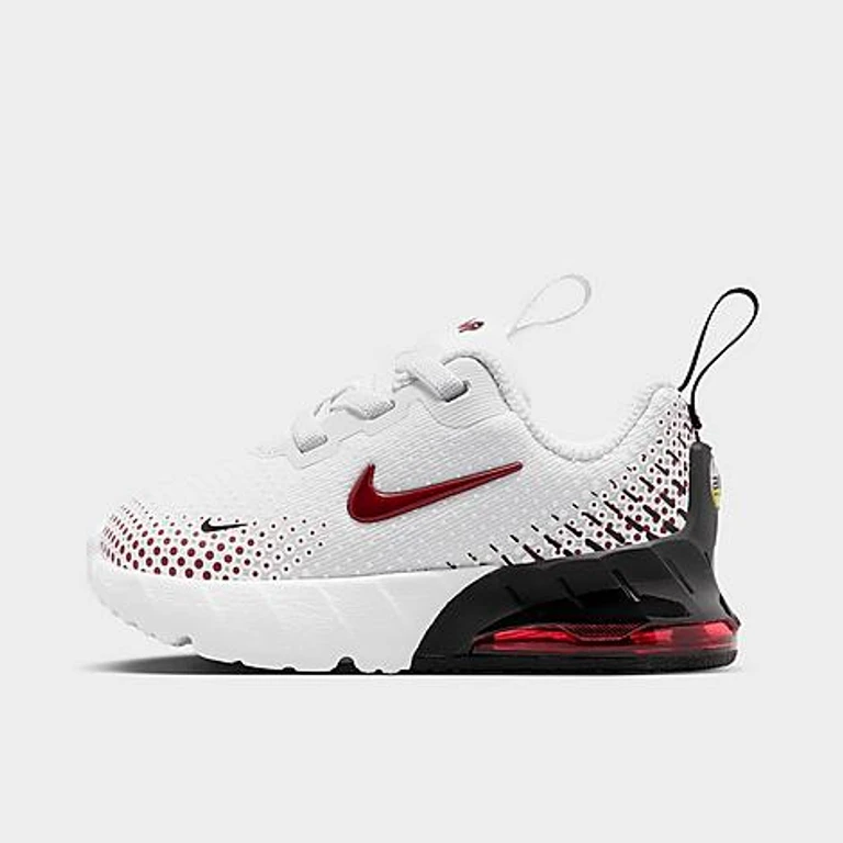 Nike Kids Toddler Air Max Phoenix Stretch Lace Casual Shoes in White/Team Red/Black Size: 2.0