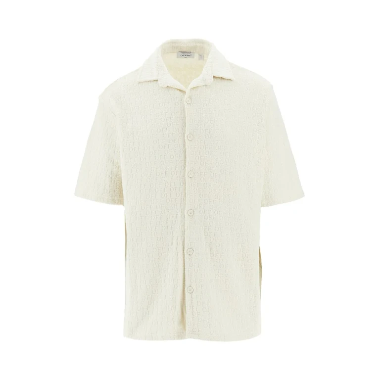 Off-White 提花毛圈布保龄球衫