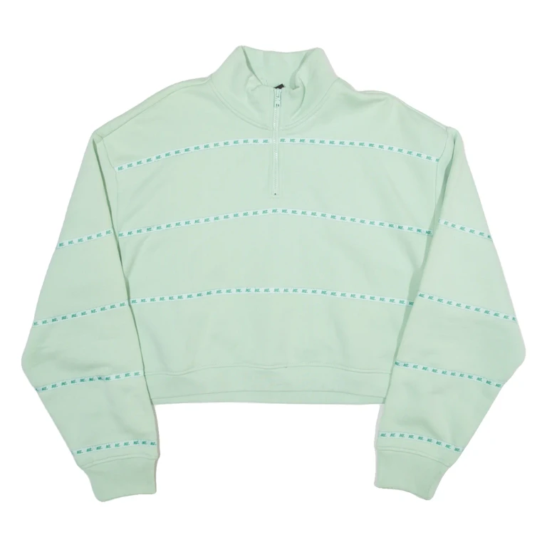 ME. Womens Sweatshirt Green 1/4 Zip L