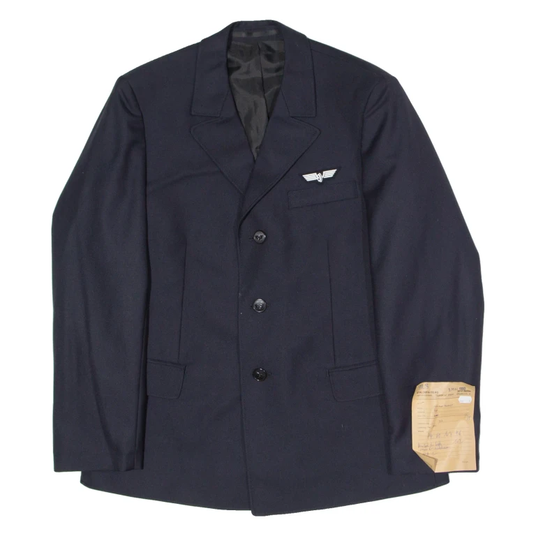 STADLER & CO AG Pilot's Mens Blazer Jacket Blue Wool 90s M