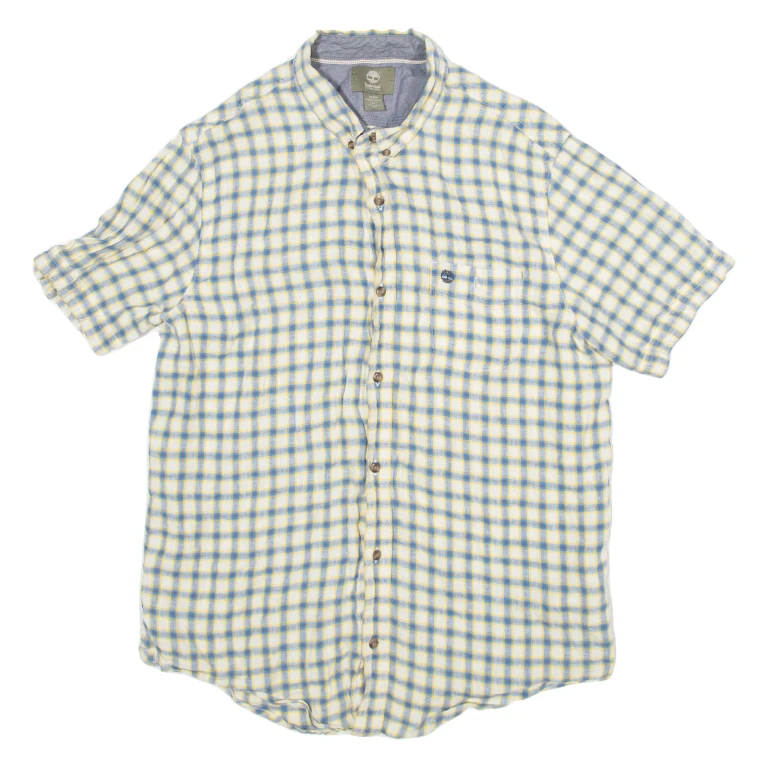 TIMBERLAND Regular Fit Mens Shirt Blue Gingham M