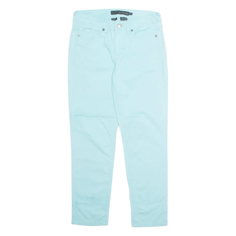 CALVIN KLEIN JEANS Crop Womens Trousers Blue Regular Tapered W26 L26