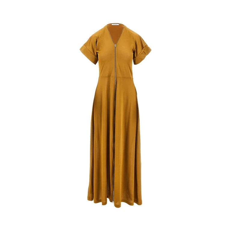 Jersey long zip dress Woman S
