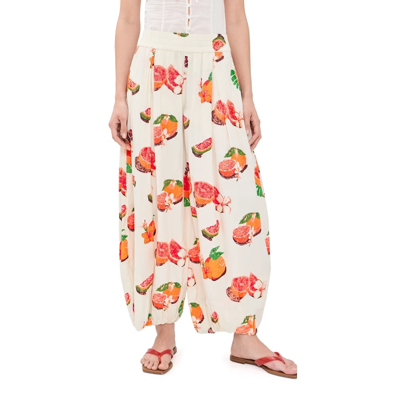 Free People Moonflower Balloon Pants Funky Fruits/Tea C XS