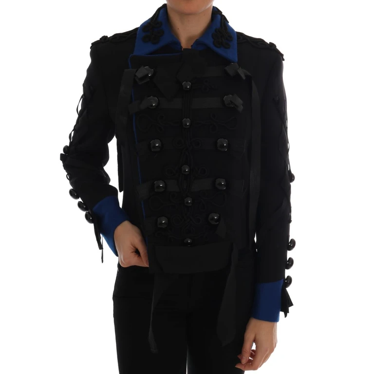 Dolce & Gabbana Black Wool Trench Jacket Clothing - Women