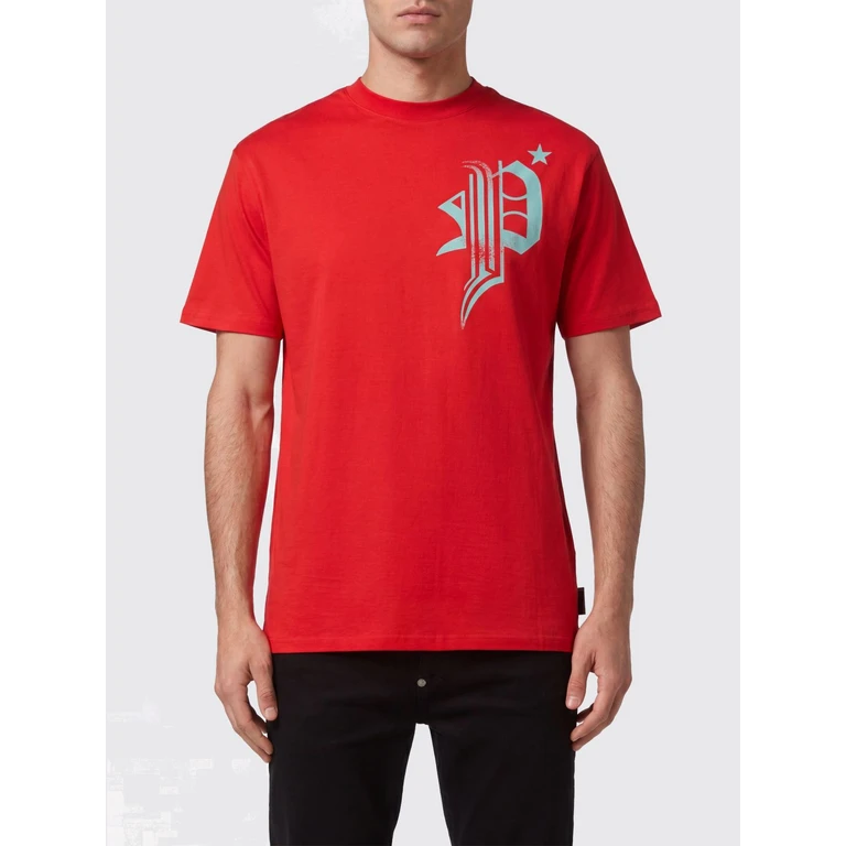 Cotton T-Shirt with Graphic Print and Rear Logo (FABCMTK5712PJY002N13)