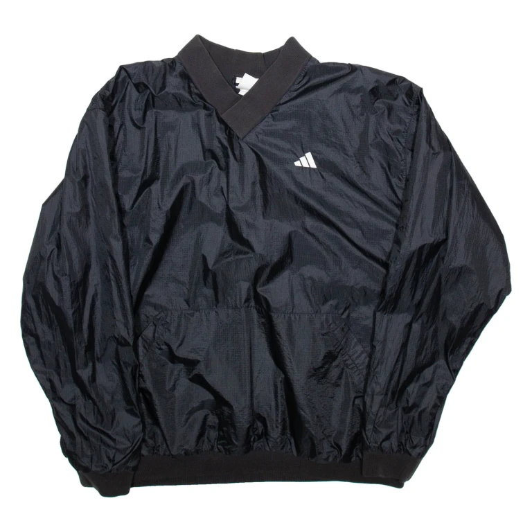ADIDAS Mens Pullover Jacket Black Nylon L