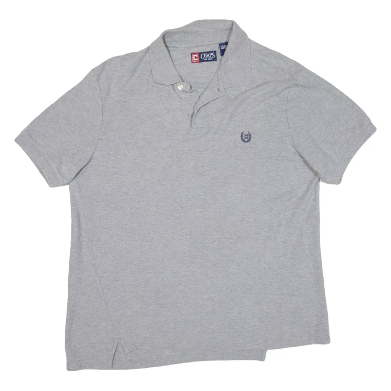 CHAPS Mens Polo Shirt Grey M