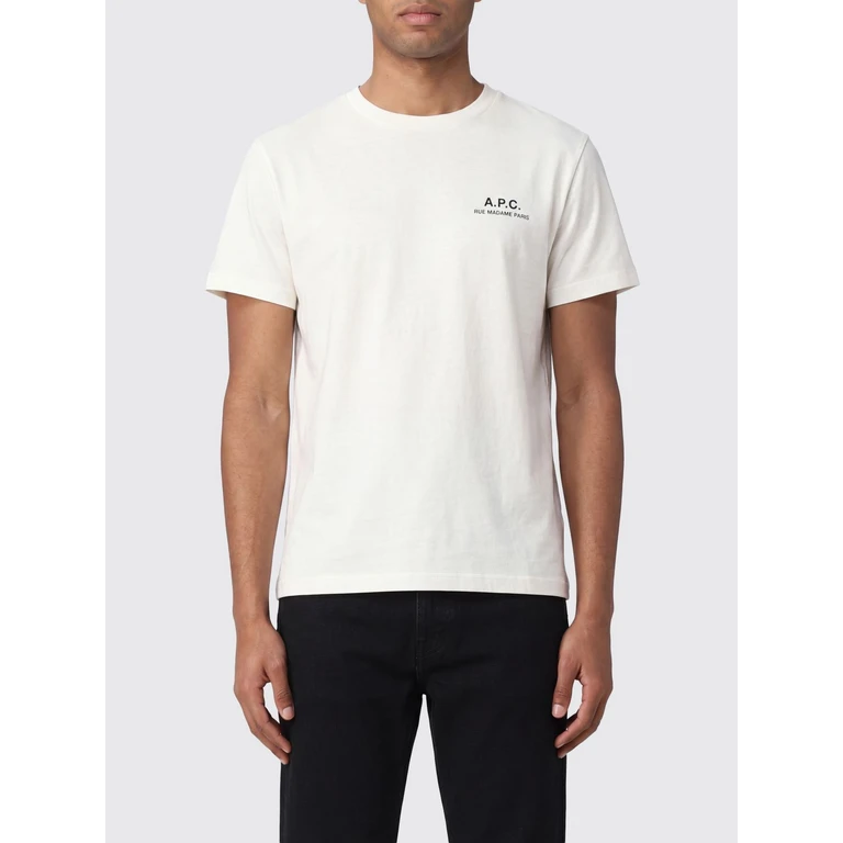 A. P.C. Short-Sleeved Cotton T-Shirt with Contrast Logo Print (COHBSF26626AAC)