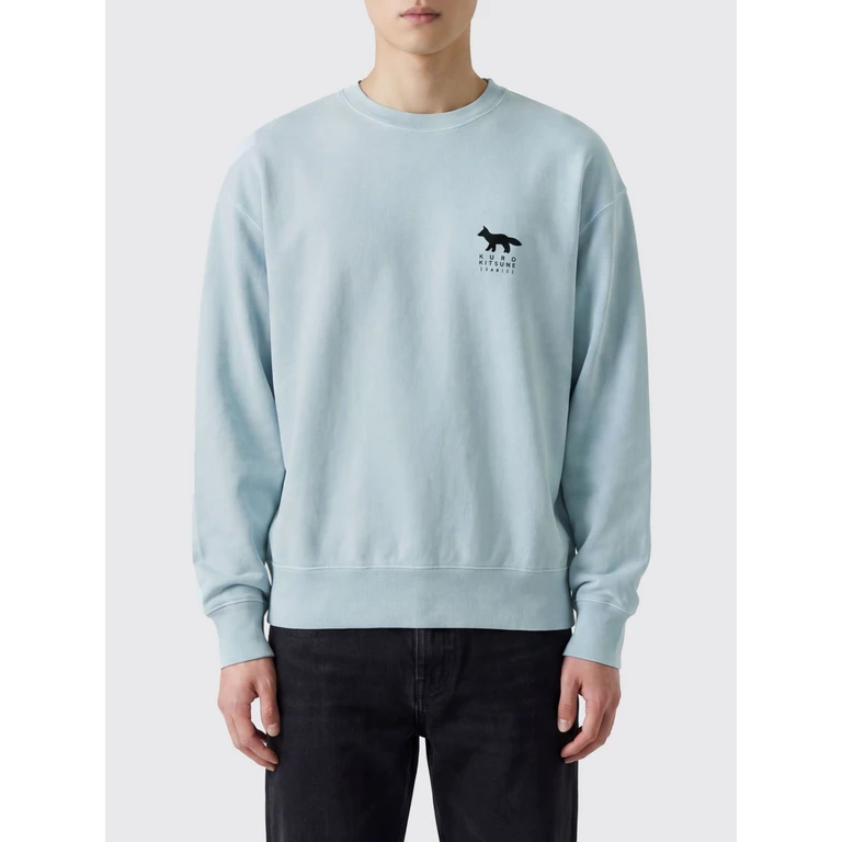 Crewneck Cotton Sweatshirt with Contrast Logo (990005P410)
