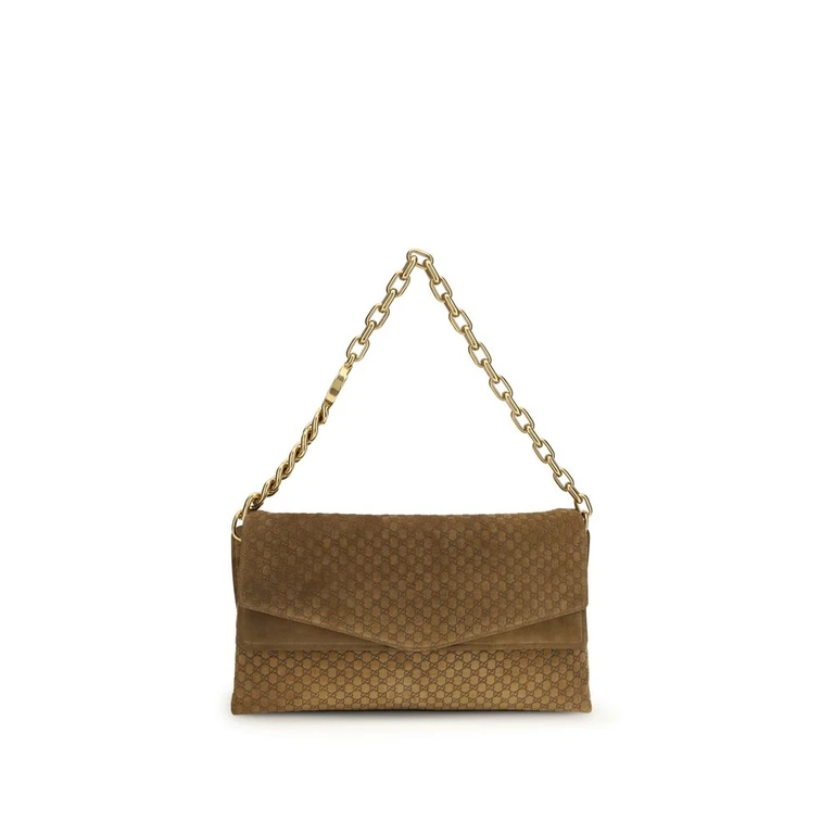 Gucci Brown Suede Leather Handbag Bag - Women