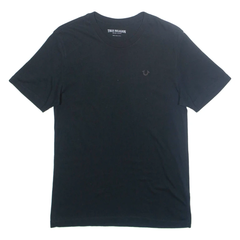 TRUE RELIGION Mens T-Shirt Black XS