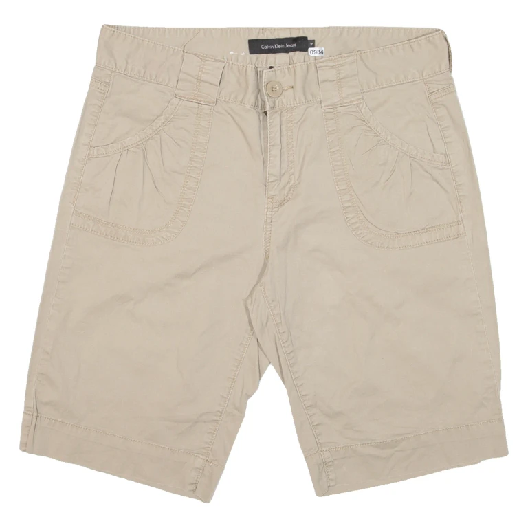 CALVIN KLEIN JEANS Womens Casual Shorts Beige L W34